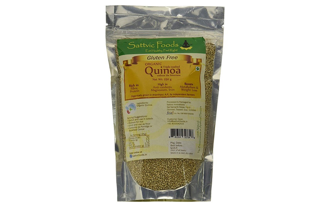 Sattvic foods Organic Quinoa    Pack  250 grams
